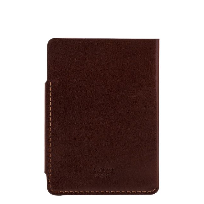 A-SLIM Minimalist Leather Wallet Ninja - Brown